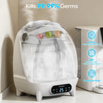 CINWWNI Bottle Sterilizer and Dryer, 4 in 1 Compact Steam Baby Bottle Sterilizer for Baby Bottles, Pacifiers, and Pump Parts & Newborn Essentials,Large Capacity 7 Bottles