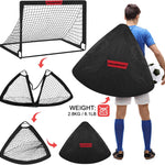 Kids Soccer Goals for Backyard Set - 2 of 4' x 3' Portable Soccer Goal Training Equipment, Pop Up Toddler Soccer Net with Soccer Ball, Soccer Set for Kids and Youth Outdoor Games, Sports, Play