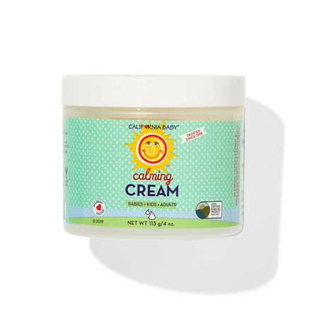 Jar of California Baby Calming Cream on a white background