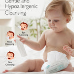 Baby Wipes, Momcozy Nose Saline Baby Wipes, Made Only With Natural Saline, No Additives, 100% Biodegradable, Unscented & Hypoallergenic for Sensitive Skin, Easy to Carry, 90 Count (Packs of 3)