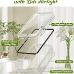 40 Piece Food Storage Containers with Lids(20 Containers & 20 Lids), BPA-Free Plastic Food Containers for Kitchen Storage and Organization, Leak Proof Meal Prep Container, Includes Labels & Pen