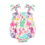 ZOELNIC Baby Girl Summer Clothes Newborn Girl Outfits Cute Strap Baby Girl Romper Jumpsuit Bodysuit Dinosaur 0-3 Months