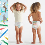 The Honest Company Potty Training Bundle | Plant-Based, Fragrance-Free Toddler Flushable Wipes (42 Count) + Size 2T/3T Training Pants (66 Count) (up to 34 lbs) | Let's Color + See Me Rollin'