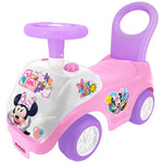 Kiddieland Disney Lights 'N' Sounds Ride-On: Minnie Mouse Kids Interactive Push Toy Car, Foot to Floor, Toddlers, Ages 12-36 Months, Large