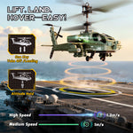 XIKOTEC RC Helicopter, Remote Control Helicopter Toy for Kids, Beginners and Adults with Altitude Hold, Gyro & LED Light, 2 Batteries & USB-C Charging, Gift for Boys Ages 8-12 (Green)