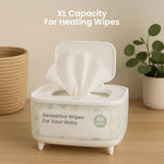 Lulyboo Warm Wipe Dispenser - Baby Wipe Warmer with Adjustable Temperature, Quick-Heating, Soft Silicone Cover, Easy-Refill Design, Ideal for Sensitive Baby Skin, Keeps Wipes Warm & Fresh