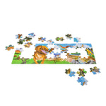 Melissa & Doug Land of Dinosaurs Floor Puzzle, 48 pc Jumbo Jigsaw Puzzle, Educational Screen Free Activity for Toddler, Preschoolers and Kids Ages 3+ (4 feet Long) - FSC Certified