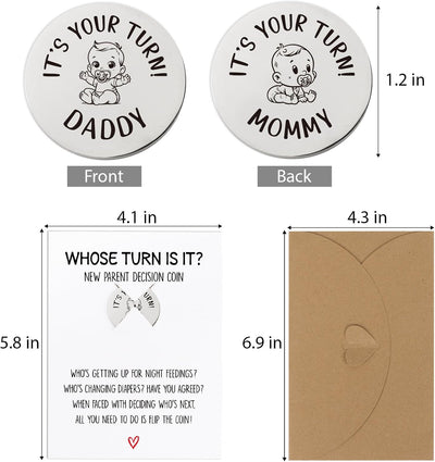 New Mom Gifts Funny New Parent Decision Coin Baby Shower First Time Mom Dad to be Gifts Pregnancy Postpartum