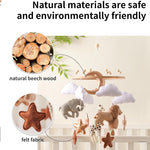 Ikubigu Baby Mobile for Crib, Baby Crib Mobile for Boys Girls, Baby Mobile for Bassinet, Boho Nursery Mobile, Nursery Decor Theme for Infant Bedroom Hanging, Gender Neutral Baby Gift