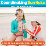 SwimZip Sun Hat with Neck Flap | UPF 50+ Protection for Baby, Toddler, and Kids White