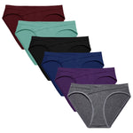 Molasus Cotton Crossover Maternity Underwear Under Bump Pregnancy Bikinis Panties Pack of 6,Multicolor,Medium