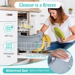 BABY JOY Baby High Chair, 4 in 1 Convertible High Chair with Adjustable Legs, Double Removable Tray, Safety Harness & Footrest, for 6-36 Months Babies & Toddlers (Gray)