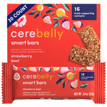 Cerebelly Toddler Snack Bars | Organic Strawberry Beet Smart Bars | Healthy Snack for Kids | 16 Brain-supporting Nutrients, Gluten Free, Nut Free, No Added Sugar | Pack of 30