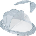 Orzbow Foldable Baby Mosquito Net for Bed with Blackout Canopy, Portable Crib Net Cover Tent for Cots, Playards and Playpen, 0-3 Years Kids Travel & Sleep Mosquito Mesh Cover, Dark Gray