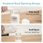 Papablic Glass Breastmilk Pitcher, Baby-Safe Milk Storage Bottles for Breastfeeding & Pumping, Reusable Milk Juice Beverages Container for Fridge, No Leak, BPA Free, 17 oz (2 Packs)