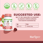 MaryRuth Organics Kids Probiotics for Digestive Health | USDA Probiotic Gummies | 2 Month Supply | Kids Probiotics | Immune Support | Gut Health Supplement | Vegan | Non-GMO | Gluten Free | 60 Count