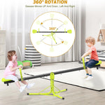 Teeter Totter Seesaw for Kids Outdoor for Ages 4-8 Toddler Seesaw Sit and Spin Teeter Totter Outside Outdoor Toys Swiveling 360 Degrees Rotating for Children Age 3 4 5 6 7 8 (Light Green)