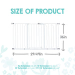Regalo Safety 36" Extra Tall and 49" Wide Baby Gate for Doorways & Bottom of Stairs, Pressure Mounted Walk Through Baby Gate for Toddlers & Pets, Tested & Safe, American Designed, American Owned