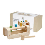 PlanToys® Pounding Bench Wooden Hammer Toy for Kids Ages 3+ | Montessori Fine Motor & Hand-Eye Coordination Activity for Focus & Strength | Eco-Friendly Educational Toy