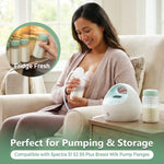 6PCS Breastmilk Storage Bottle for Momcozy Breast Milk Cooler 22oz, Wide-Neck Baby Bottles for Pumping Fit Spectra Flange, Spectra Collection Bottles for Fridge, Breastfeeding Essential, 10 oz