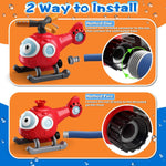 Water Sprinkler Baseball Toy for Kids, 2 in 1 Helicopter Water Sprinkler T Ball Set with 2 Spray Modes, Summer Outdoor Water Spray Toys for Toddlers Yard, Ages 3+