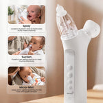 GROWNSY SniffEase Spa 3-in-1 Nasal Aspirator for Baby – Spray, Suction & Mist, Hospital-Grade Powerful Electric Nose Suction with Soothing Light & Music, Larger Chamber (Grey)