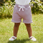 Sejardin Toddler Baby Girl Shorts 3 Pack Solid Waffle Elastic Waist Bottoms Infant Summer Casual Shorts (Apricot Purple Green, 6-12 Months)