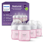 Philips Avent Natural Baby Bottles with Natural Response Nipples (Slow Flow, Flow 2), 4oz, 4-Pack, SCY900/04