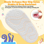 FEETCITY Baby Walking Shoes Boys Girls Baby Slip On Shoes Infant Barefoot Sneakers Lightweight Wide Infant Crib Shoe Pink