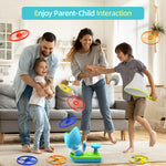 WATUDOU 15 PCS Flying Disc Launcher Outdoor Indoor Game Toys Gifts for 3 4 5 6 7 Year Old Boys Kids, Outdoor Outside Game Toys for Boys Girls Ages 3-5 4-8, Ideal 3 4 5 6 Year Old Birthday Gifts