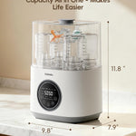 Feilizbebe Electric Steam Baby Bottle Sterilizer and Dryer and Warmer, Bottle Storage Sterile / Bottle Warmer / Heating Food Large Capacity Multifunctional All in One,Touch Screen & Auto-Shut