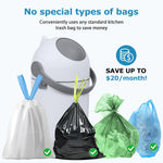 Tall Diaper Pail with Odor Control, 15L Capacity Baby Diaper Bin with Airtight Lid and Handle, Large Capacity, Hands-Free Trash Can for Nursery, Living Room, Bathroom White