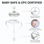 Sippy Cup Conversion Kit for Philips Avent Natural Baby Bottles, Soft Straw top and Weighted Sippy Cup Transition Kit with Handles for Kids, Pack of 3