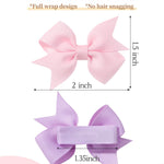 doboi 60PCS 2'' Baby Hair Clips Small Bows Fully Lined Grosgrain Boutique Solid Ribbon Mini Bows for Girls Teens Infants Kids Toddlers Newborn