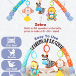 Pau1Hami1ton Baby Stroller Arch Toys, Car Seat Toys,Bouncer Toy Bar/Mobile for Bassinet,Adjustable Baby Hanging Toys Fit for Crib Bed,Stroller,Car Seat Gifts.S-19(Zebra)