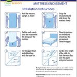 Full Size Mattress Protector Bedbug Waterproof Zippered Cover Hypoallergenic Premium Quality Encasement White