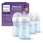 Philips Avent Natural Baby Bottles with Natural Response Nipples (Slow Flow, Flow 2), 4oz, 4-Pack, SCY900/04