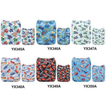 ALVABABY Baby Cloth Diapers 6 Pack with 12 Inserts Cloth Diaper Covers Adjustable Washable Reusable for Baby Girls and Boys 6DM135A