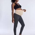 Motherhood Maternity Women's Essential Stretch Full Length Secret Fit Over The Belly Pregnancy Legging, Charcoal, Medium