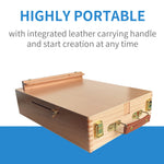 Falling in Art Wooden Tabletop Easel, Beech Wood Sketchbox Desktop Easel for Painting, Portable Art Drawing Easel for Beginners and Professionals