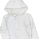 HonestBaby Matelasse Snap-Front Hoodie 100% Organic Cotton Infant Baby Boys, Girls