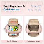 mommore Diaper Bag Small Diaper Backpack Stylish Toddler Baby Mini Maternity Bags Travel Backpacks with Insulated Pockets, Changing Pad, Stroller Straps