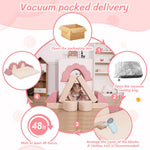 LOAOL Kids Couch 10PCS, Modular Kids Play Couch, Multifunctional Foam Toddler Sofa, Imaginative Convertible Play Sofa for Playroom(Medium Size)
