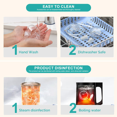 Nasal Aspirator for Baby, Portable Hand Puller Nose Sucker, Quiet Suction Easy to Operate | Reusable | Soft Silicone Nose Cleaner for Fast and Effective Relief of Nasal Congestion in Infant