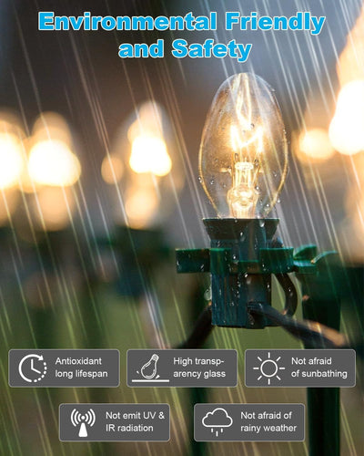 OuuKoo Night Light Bulb Warm White Replacement Bulbs - E12 Light Bulbs - 7Watt Incandescent Light Bulbs - 15 Packs, Warm White Glow - Dimmable (Night Light Bulbs 7 Watt)