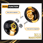MAGICYOYO Dual Purpose Yoyo N11 - Responsive Yo Yo for Kids 8-12 or Above & Unresponsive Bearing Kit for Advanced Edge Hook Finger Spin with Yo Yo Glove + Bag + 12 Yoyo Strings (Black Golden)