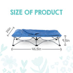 Regalo My Cot Deluxe Portable Toddler Bed, Indoor/Outdoor Kids Nap Cot with Sleeping Bag & Pillow, Lightweight Folding Travel Design for Home, Daycare, Camping & Sleepovers, Ages 2-5