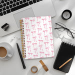 LIANGW Cute Pink Diary Journal for Teen Girls & Women, Cute School Supplies - Cute Preppy Bow Stuff Birthday Gifts for Women Girls, Coquette Stuff Pink Bow Bible Hardcover Spiral Notebook 5.5x8.3