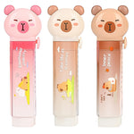 3Pcs Retractable Pencil Erasers, Cute Erasers,Kawaii Capybara Eraser,Suitable for School Home Office Supplies