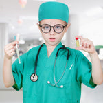ICECUTE Doctor Costume for Kids Scrubs with Accessories,7Pcs Toddler Halloween Costume for Boy Girls,3-11 Years